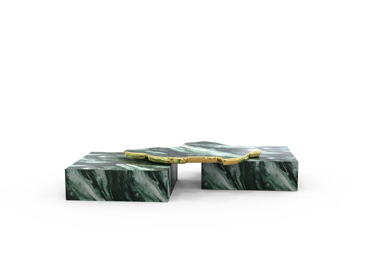 Cast Contemporary Marble Navarra Center Table by Boca do Lobo  For Sale