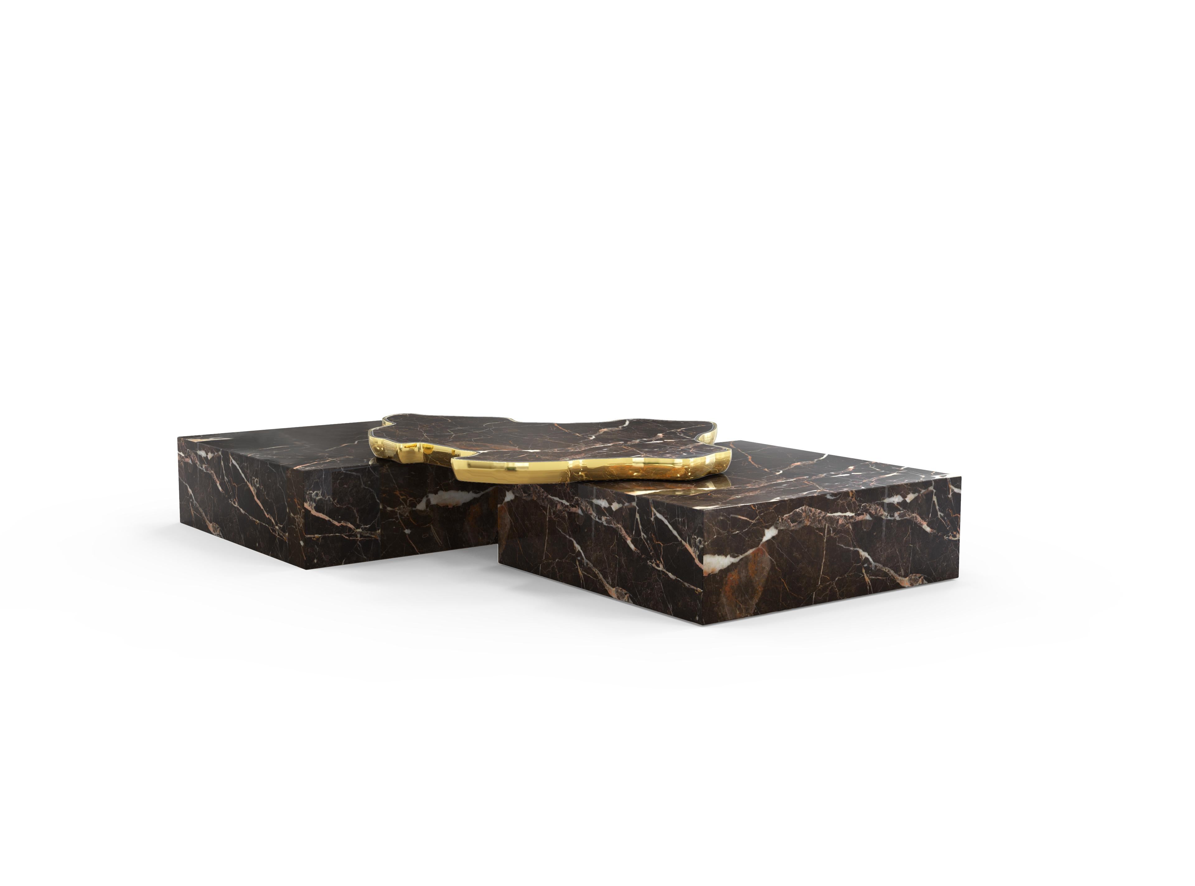 Contemporary Marble Navarra Center Table by Boca do Lobo For Sale 1