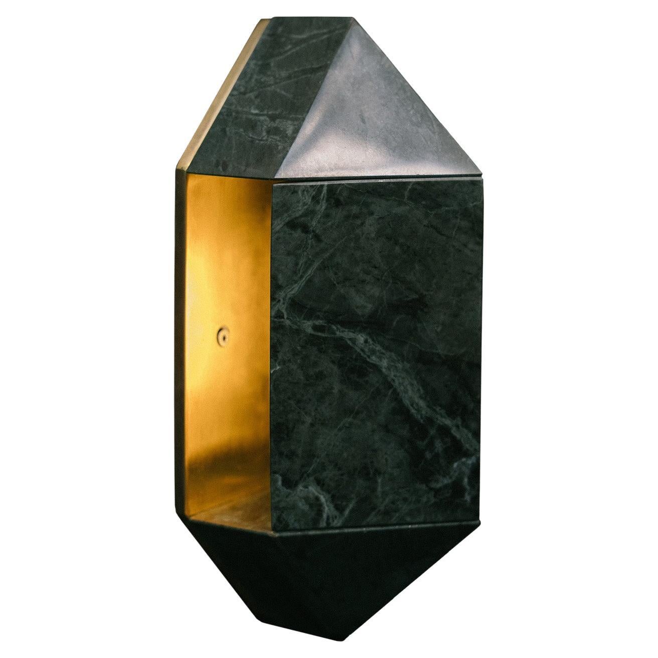 Contemporary Marble Roebling Wall Sconce by Astraeus Clarke Made in Brooklyn, NY For Sale