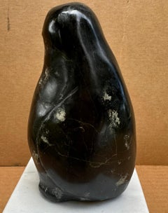 Escultura contemporánea de mármol Pájaro negro de David Natidze attr.