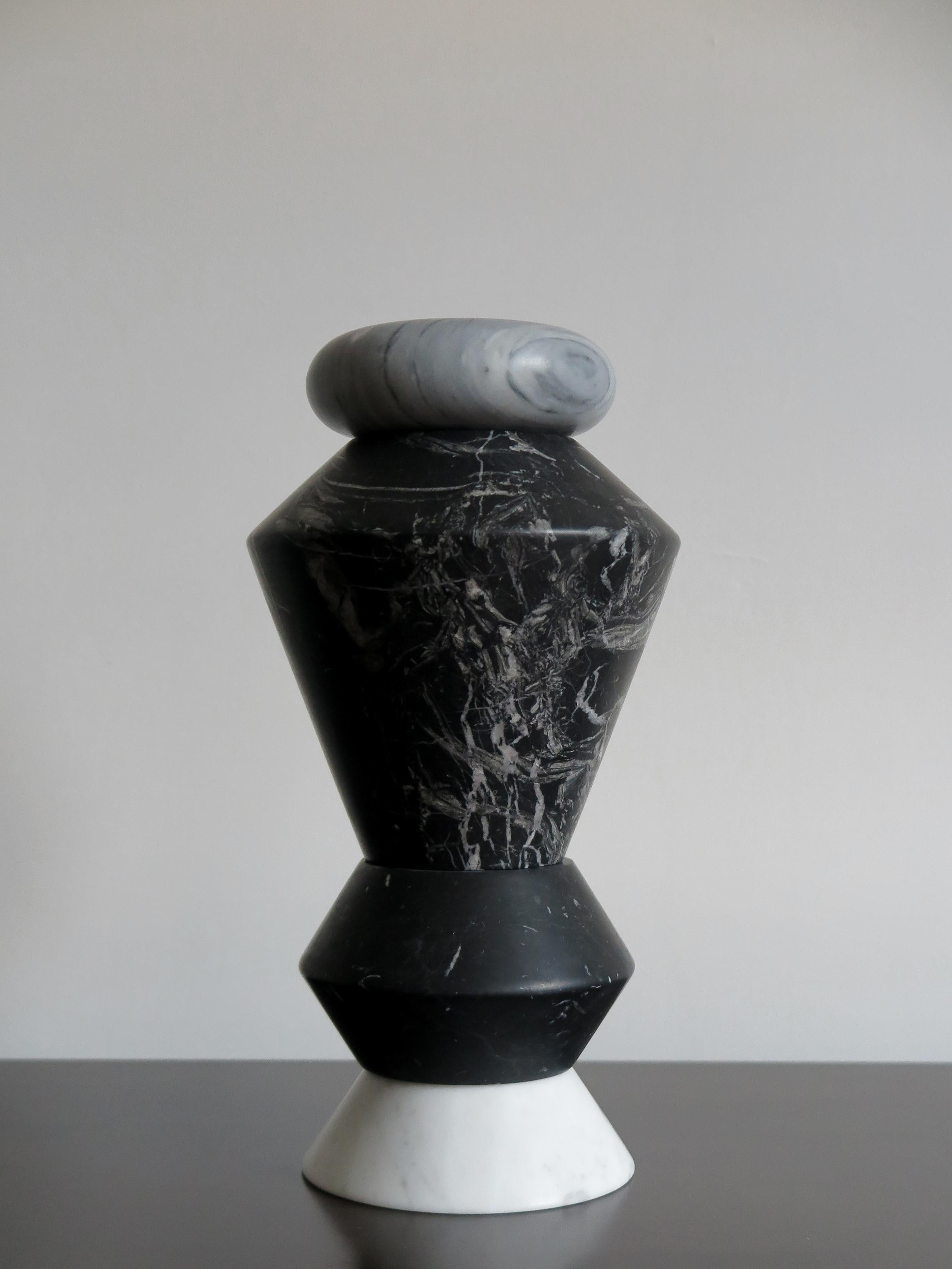 Modern Contemporary Marble Sculpture, Candleholders, Flower Vase 