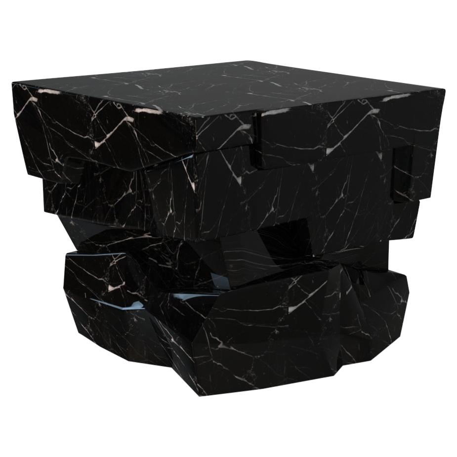 Adolfo Abejon 'Atlas' Contemporary Design Marble Side Table For Sale at