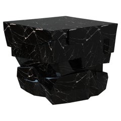 Contemporary Marble Side Table Multistrata by TGDD