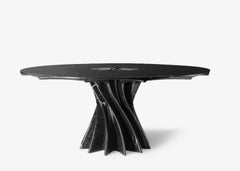 Contemporary Marble Table Designed by Arik Levy in Nero Marquina Marble