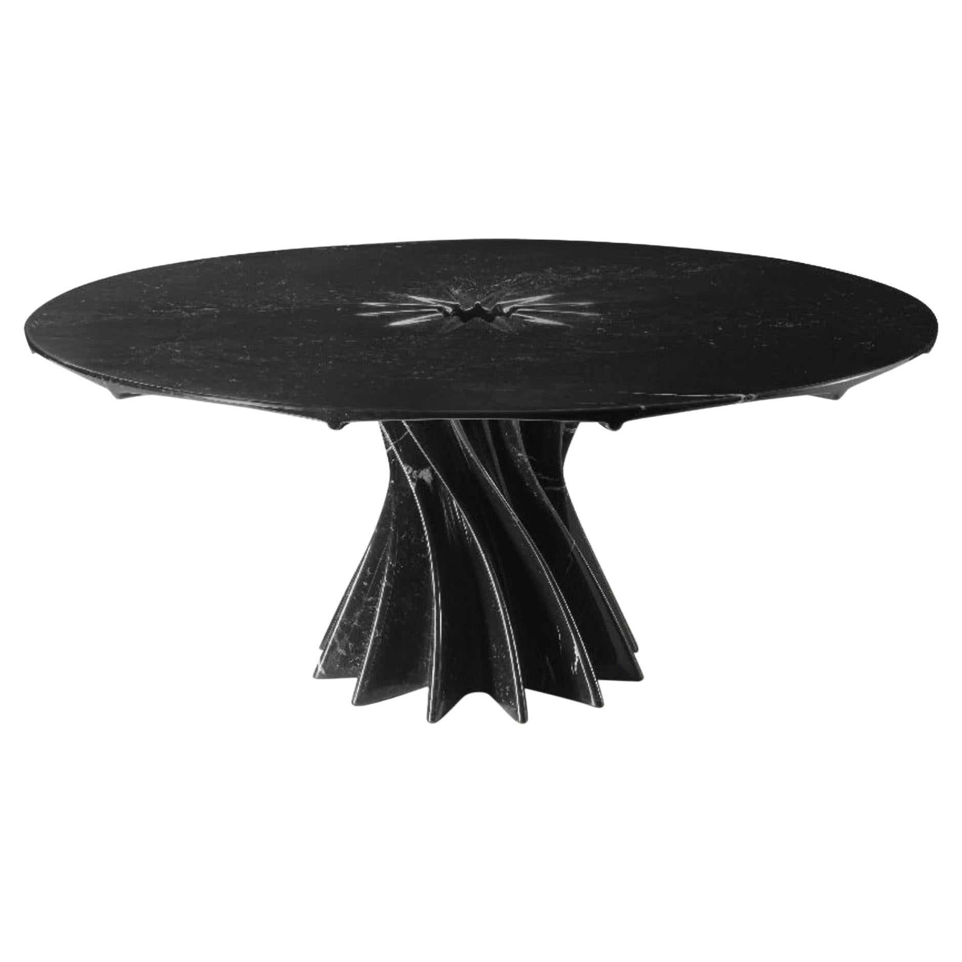 Contemporary Marble Table Designed by Arik Levy in Nero Marquina Marble For Sale