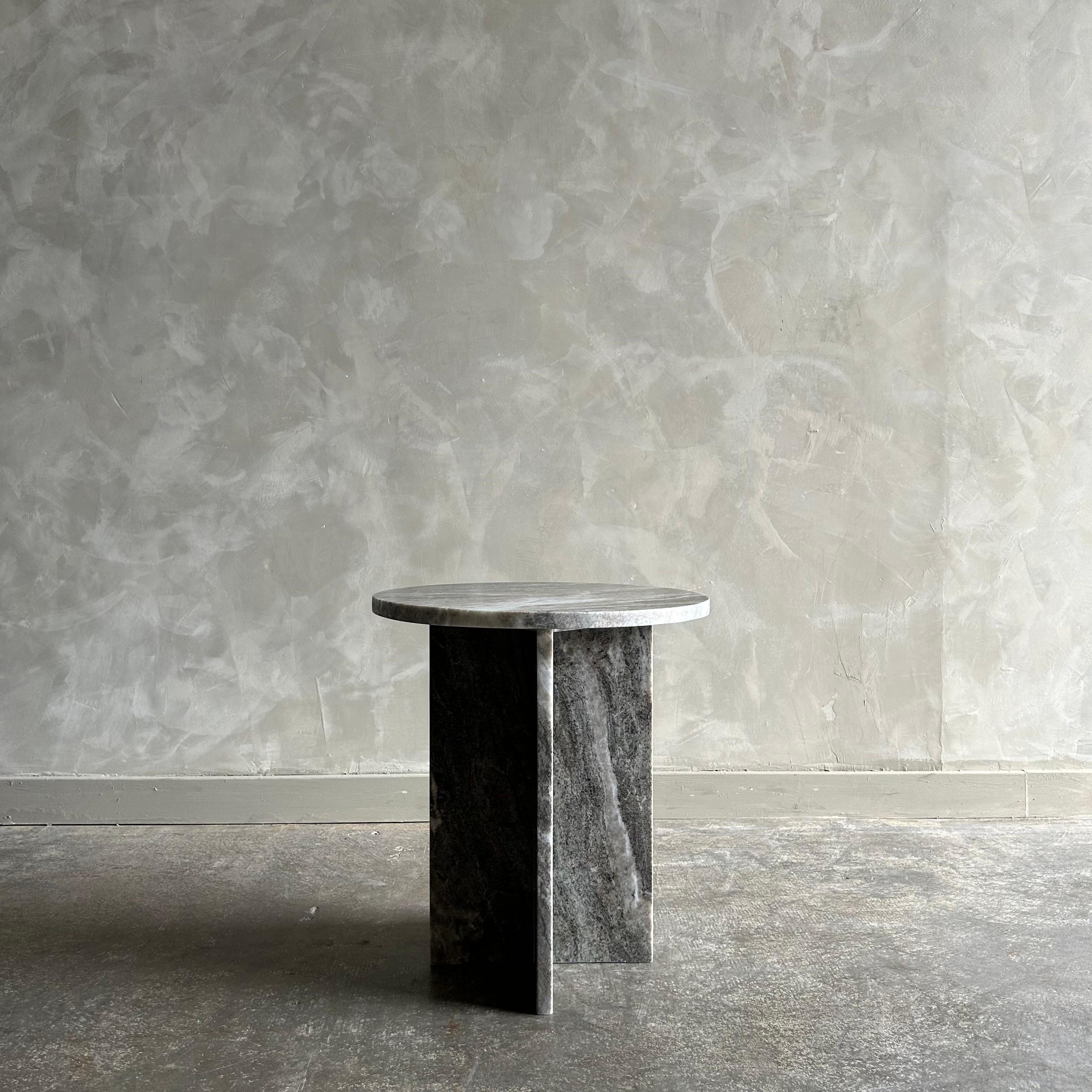 Contemporary Marble X Base Side Table  For Sale 7