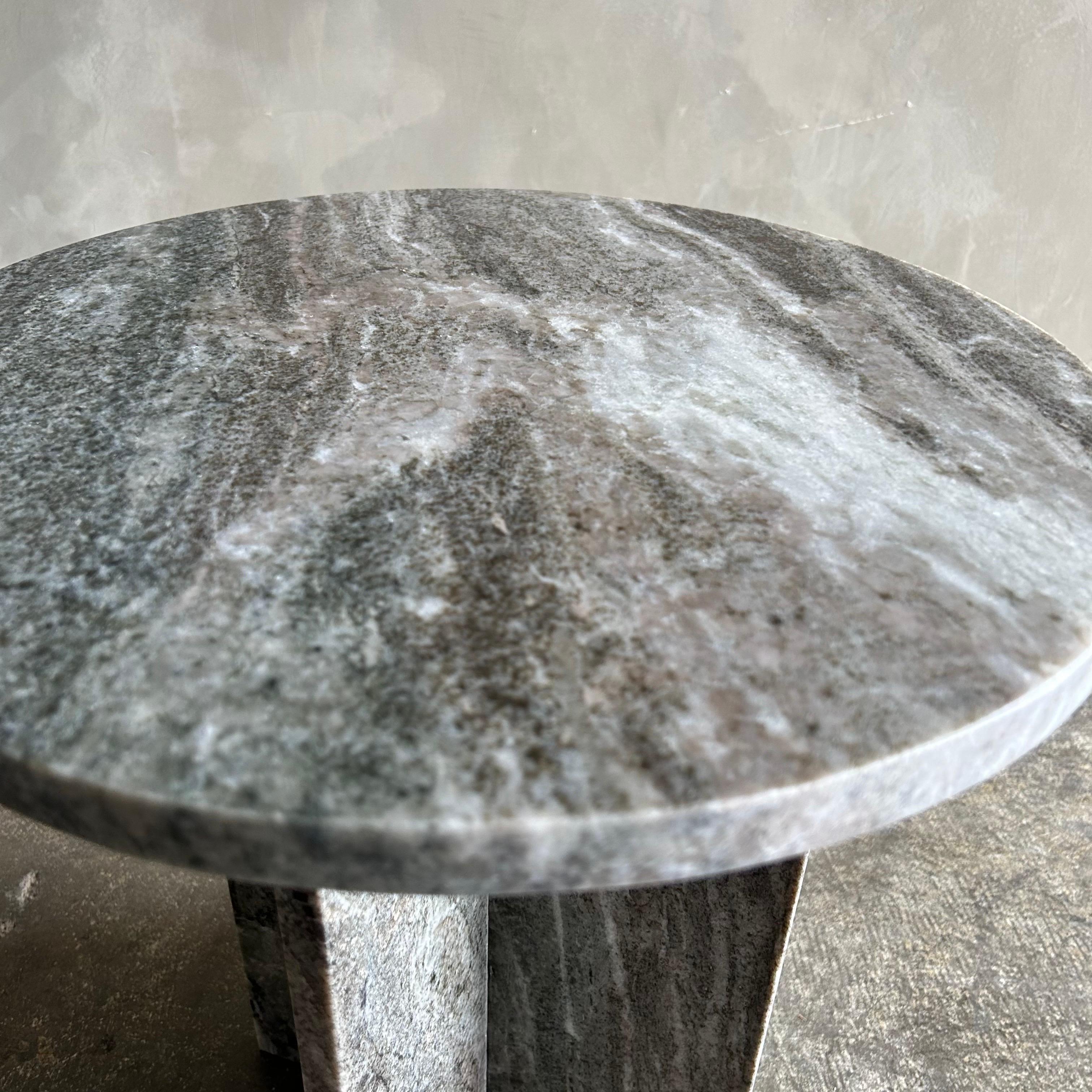 Contemporary Marble X Base Side Table  For Sale 2