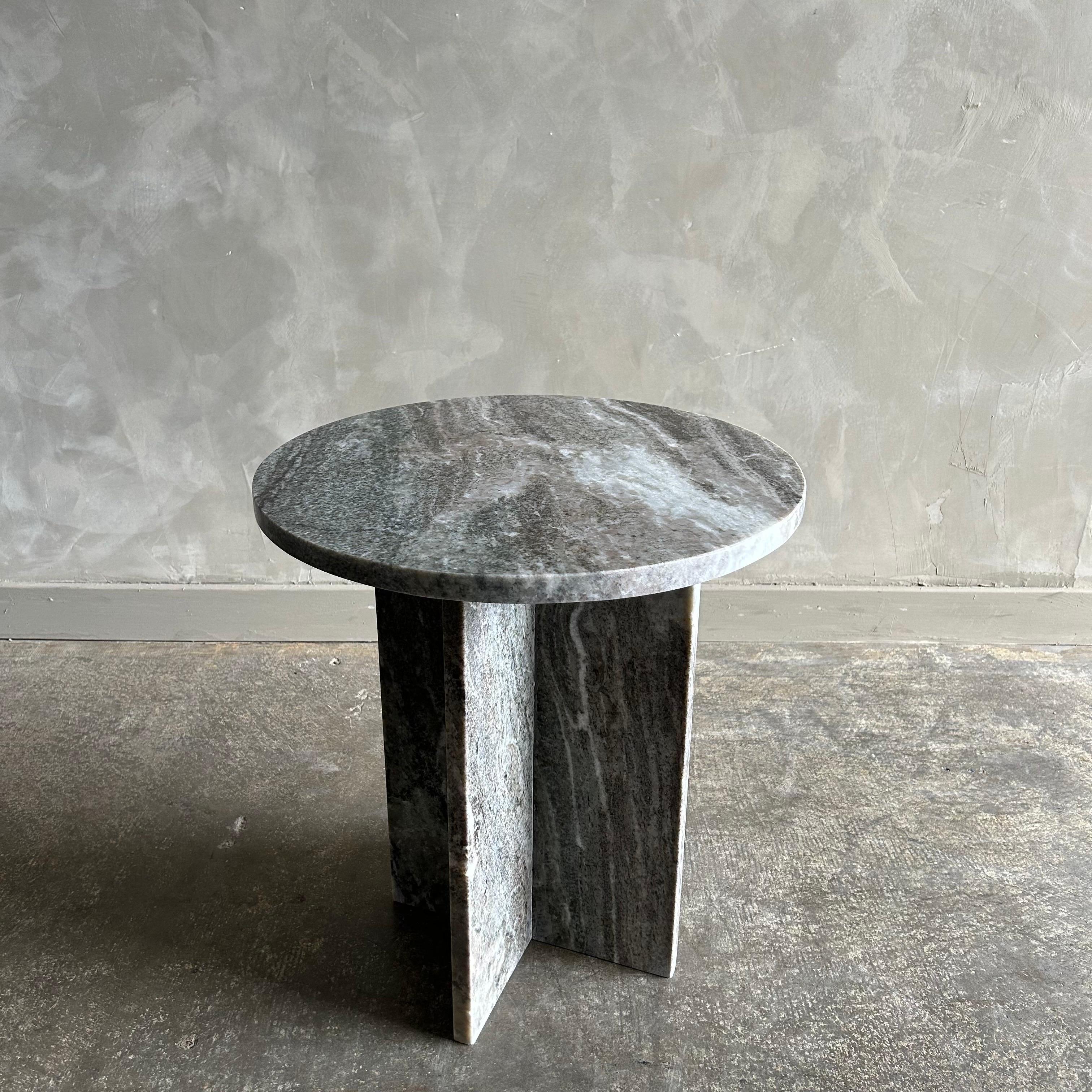 Contemporary Marble X Base Side Table  For Sale 4