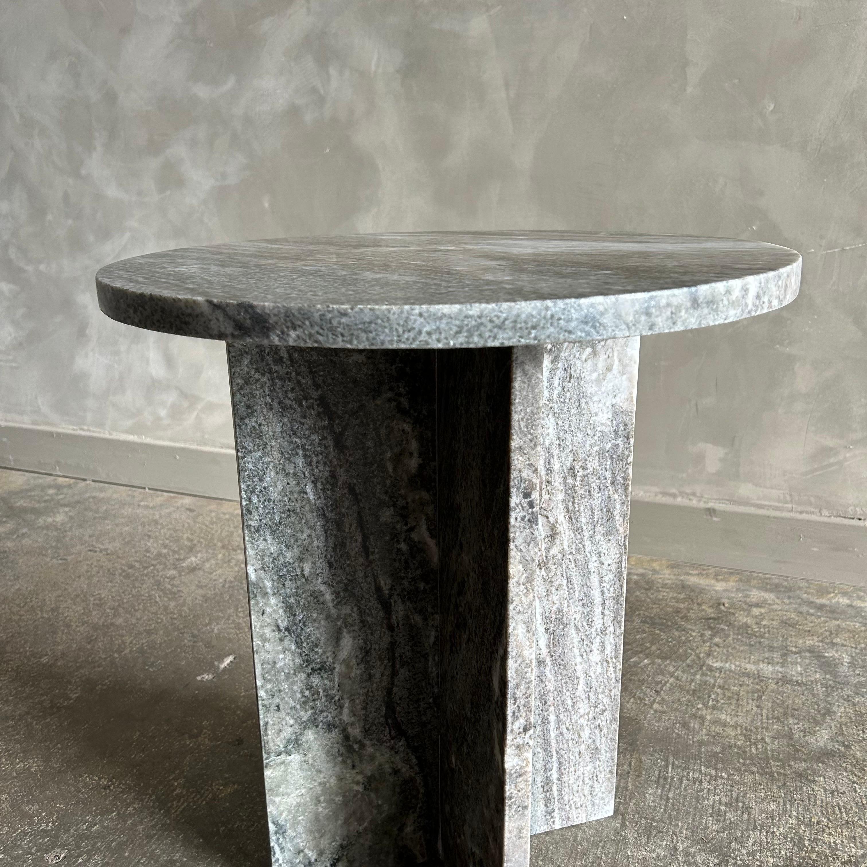 Contemporary Marble X Base Side Table  For Sale 5