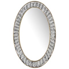 Contemporary Martelè Mirror Handmade Crystal, Brass and 24ktGold by Ghirò Studio