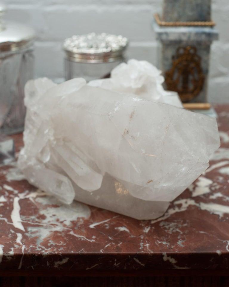 Contemporary Massive Rock Crystal White / Clear Quartz Point Cluster In New Condition For Sale In Toronto, ON