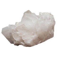 Contemporary Massive Rock Crystal White / Clear Quartz Point Cluster