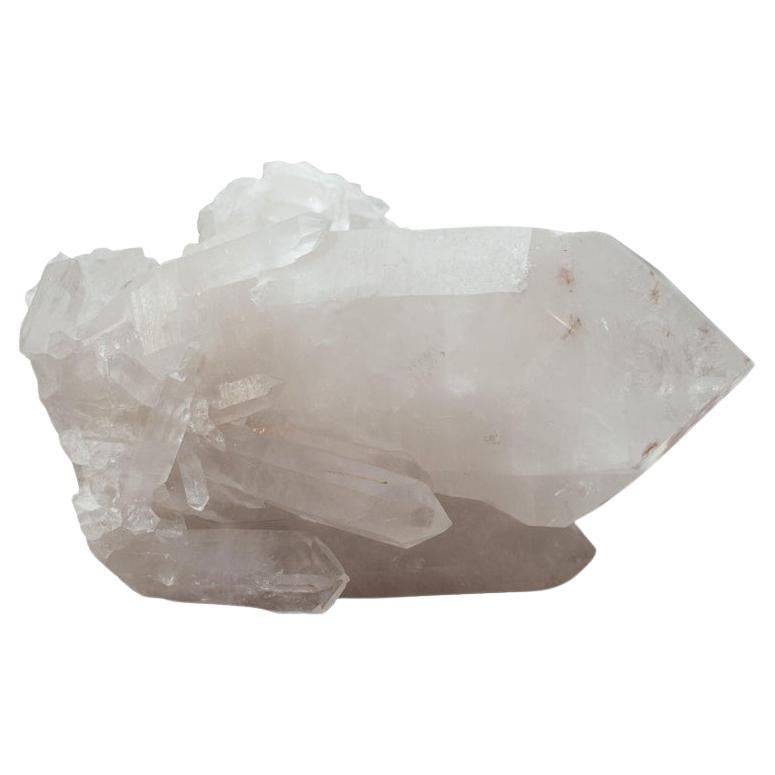 Contemporary Massive Rock Crystal White / Clear Quartz Point Cluster