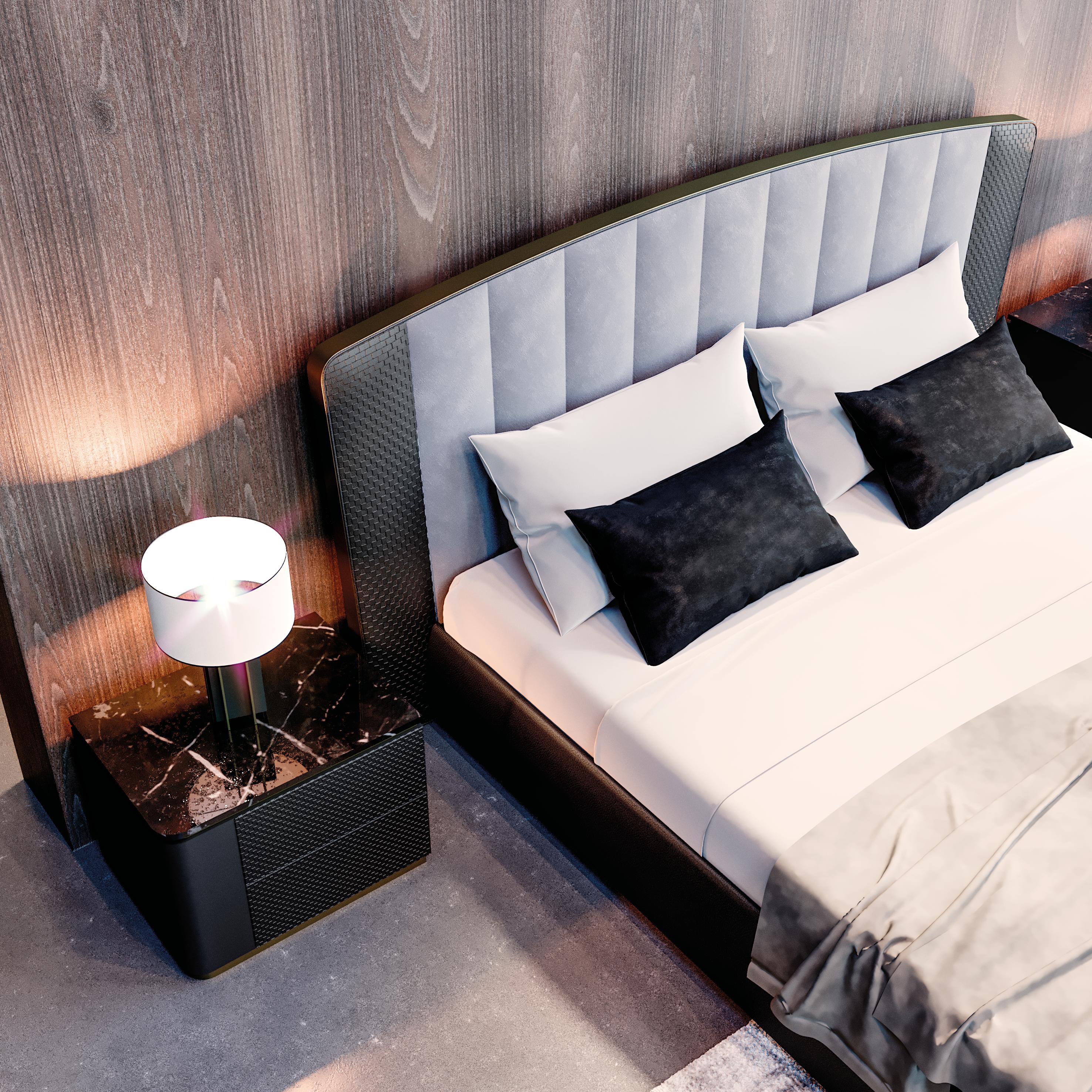 contemporary king bed