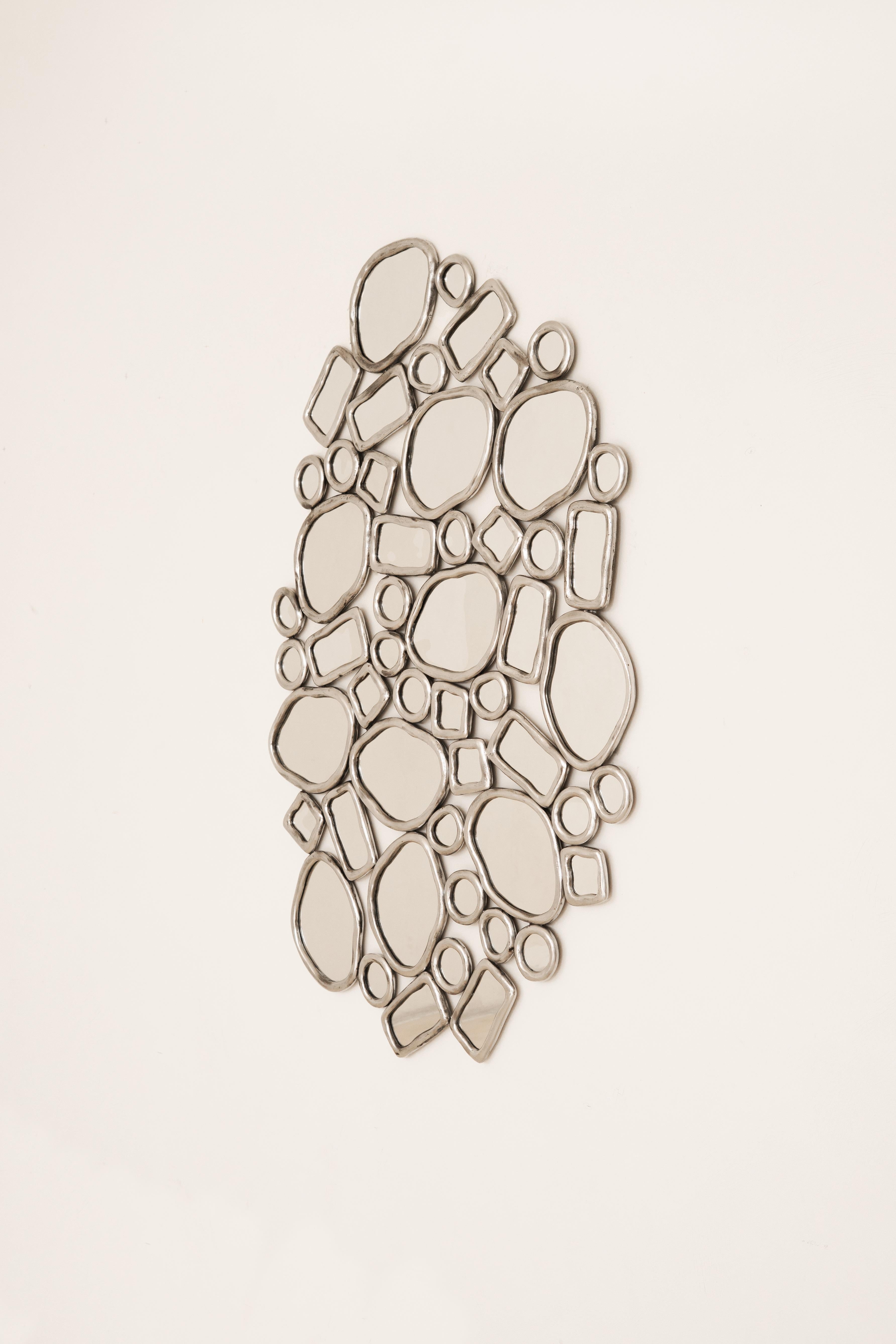 Post-Modern Contemporary Material Distortion Mirror by Lucas Recchia, 2024 For Sale