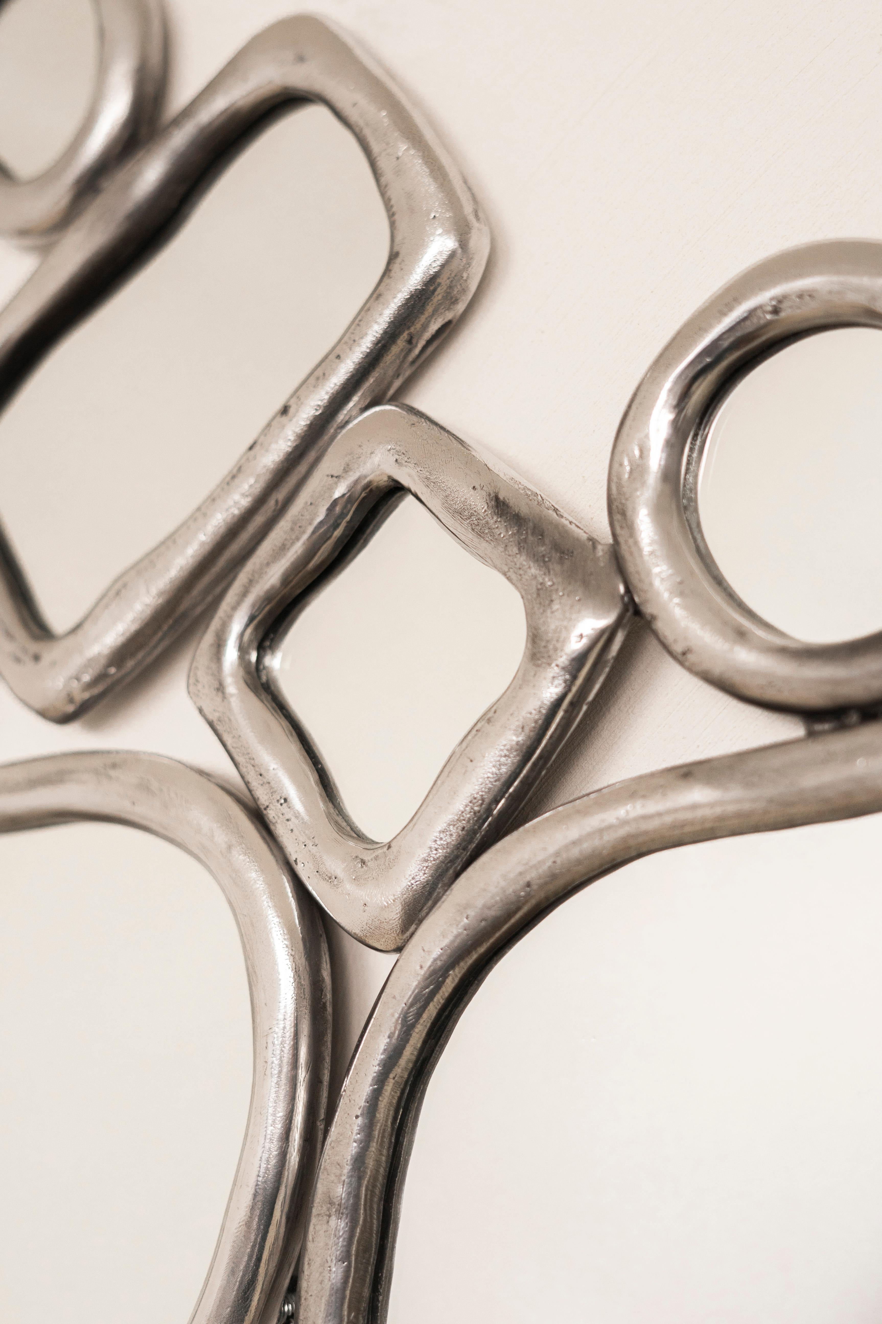 Contemporary Material Distortion Mirror by Lucas Recchia, 2024 In New Condition For Sale In New York, NY