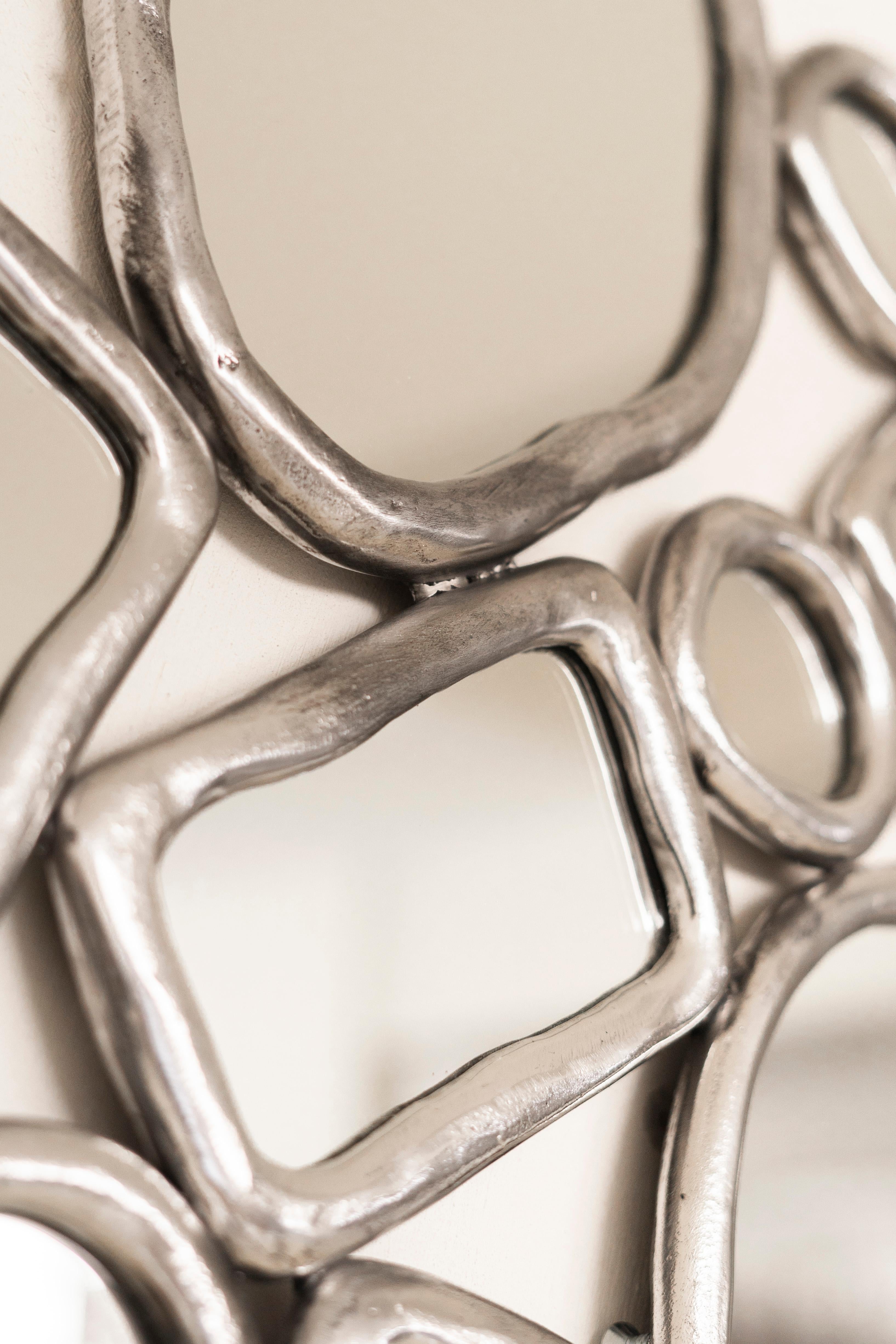 Contemporary Material Distortion Mirror by Lucas Recchia, 2024 For Sale 1