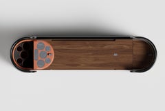 Contemporary Matias Sagaría Cocktail Double-Sided Cabinet Italian Walnut Marble