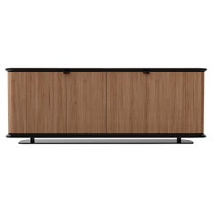 Contemporary Matias Sagaría Double-Sided Sideboard Canaletto Wood Marble Green