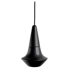 Lampada a sospensione contemporanea in gres nero opaco, design minimalista, SML1