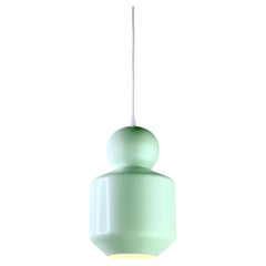 Lampada a sospensione contemporanea in gres verde opaco, design minimalista, LOVER 1.0
