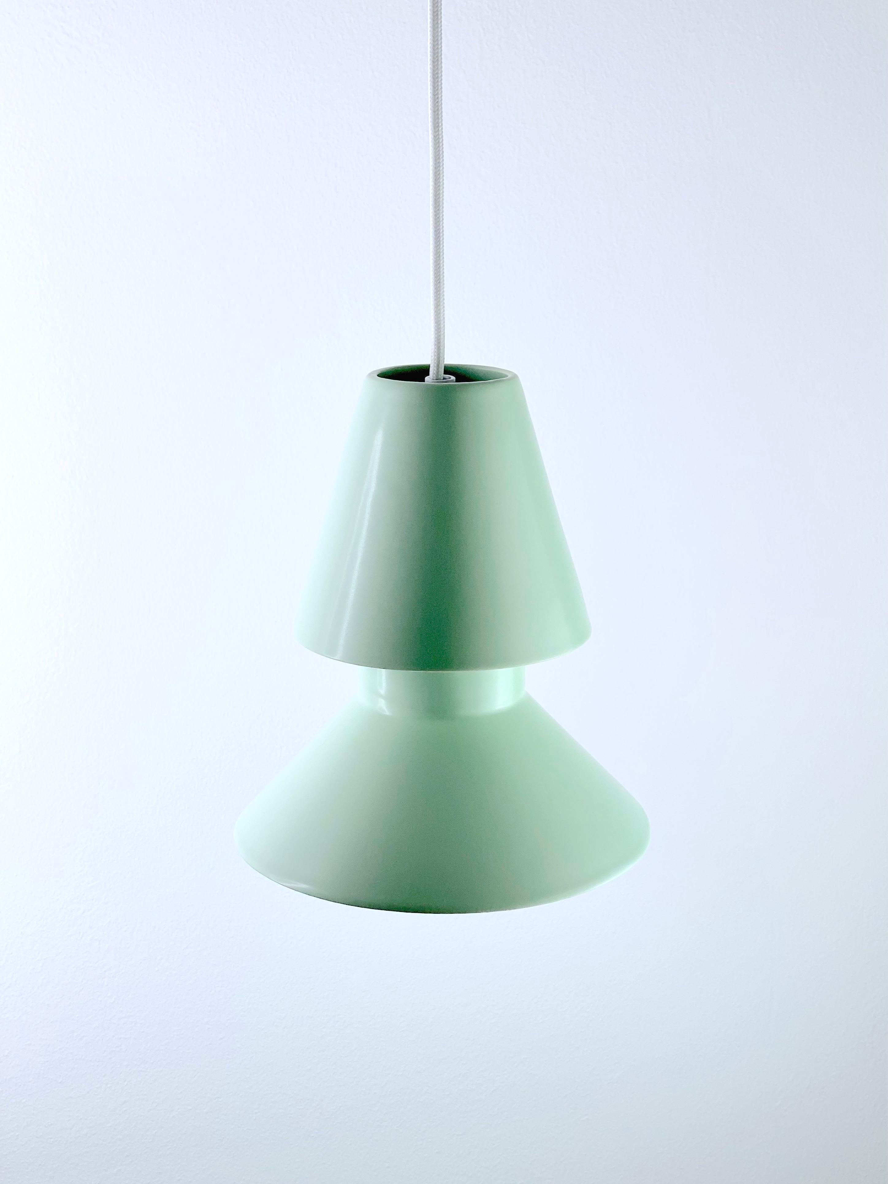 Tedesco Lampada a sospensione contemporanea in gres verde opaco, design minimalista TWIN 1.1 in vendita