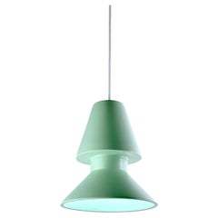 Lampada a sospensione contemporanea in gres verde opaco, design minimalista TWIN 1.1