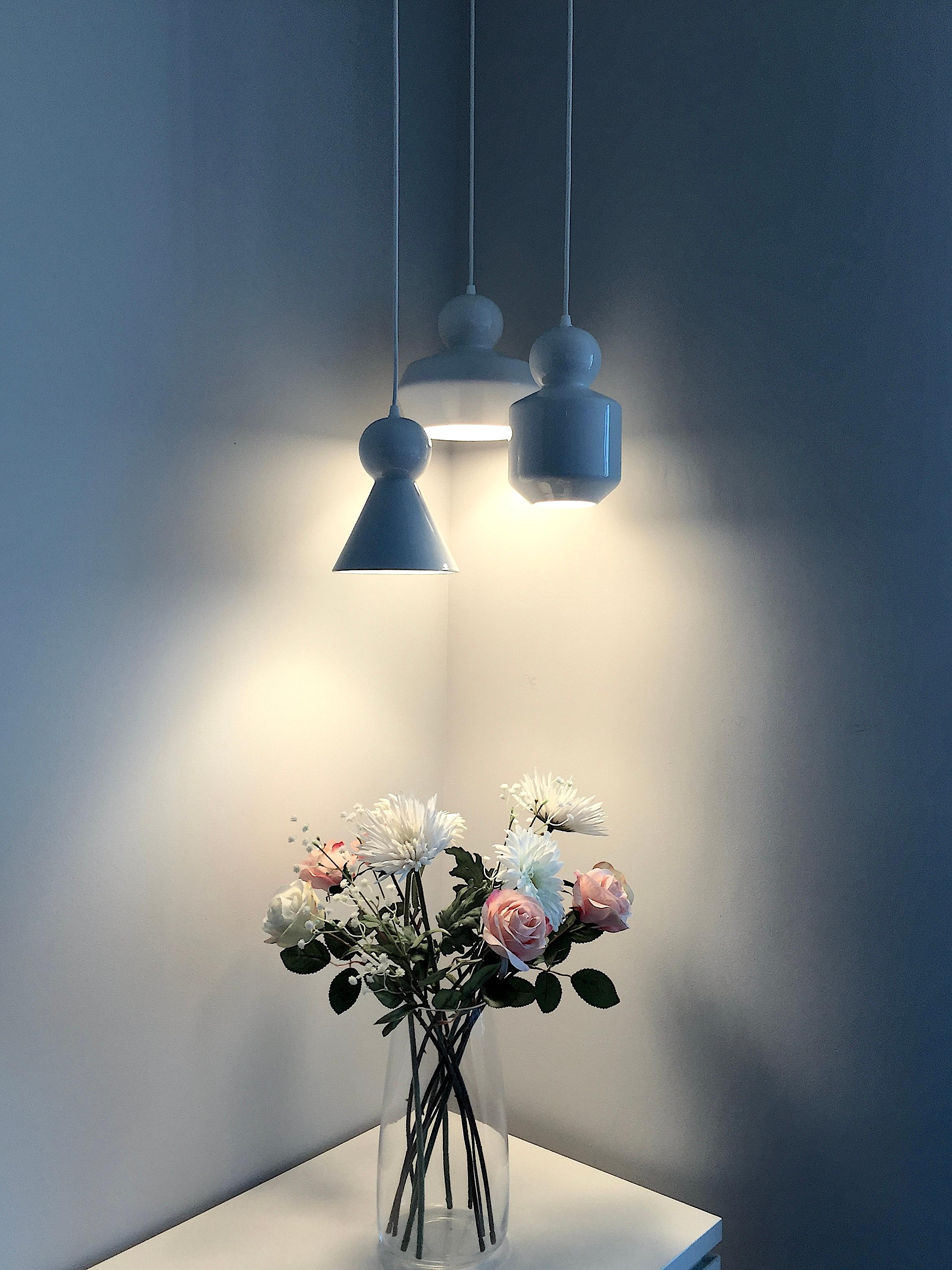Lampada a sospensione contemporanea in gres salmone opaco, design minimalista, LOVER3.0 in vendita 2