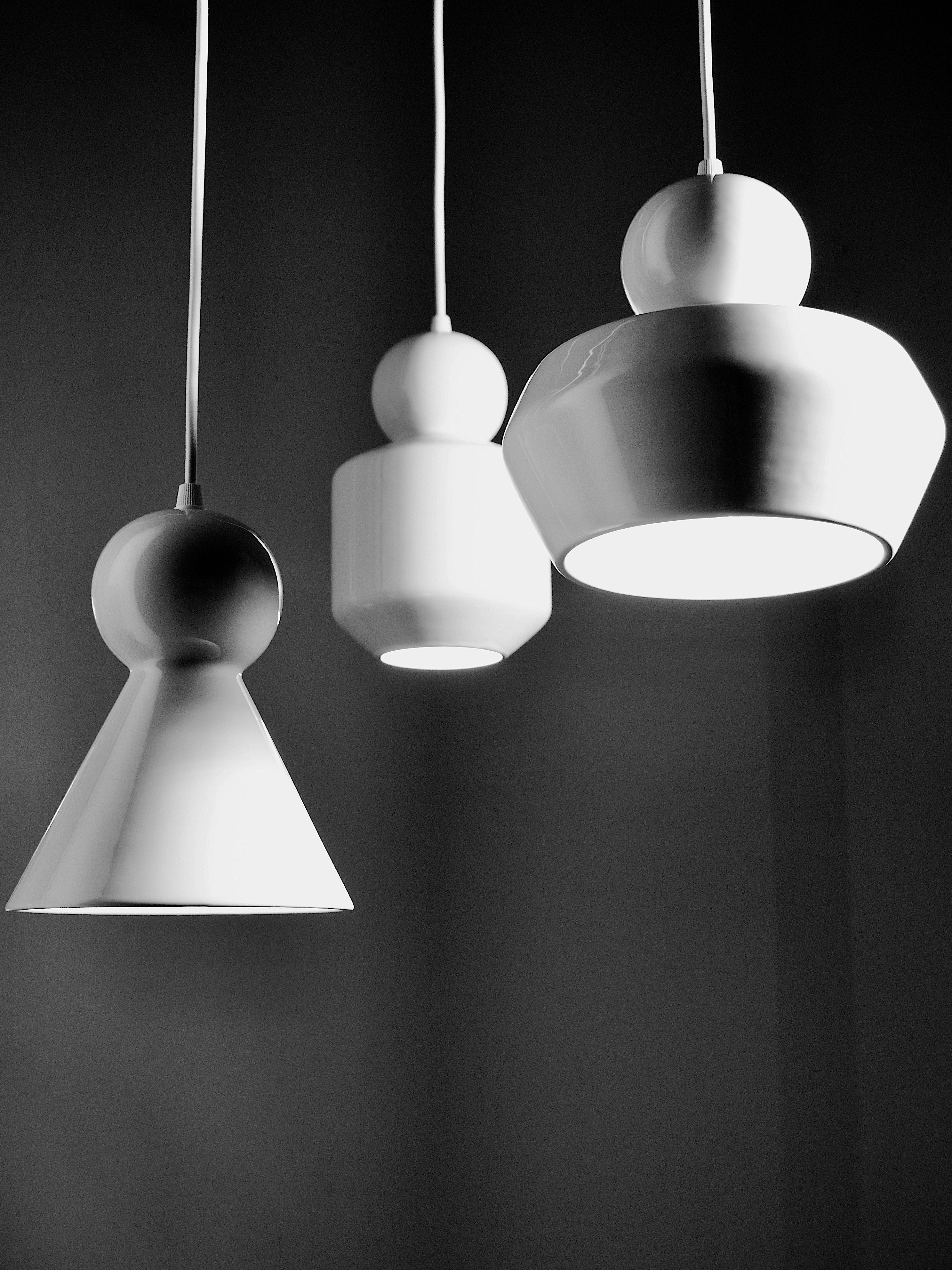 Grès porcellanato Lampada a sospensione contemporanea in gres salmone opaco, design minimalista, LOVER3.0 in vendita