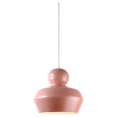 Lámpara de suspensión contemporánea de gres salmón mate, diseño minimalista, LOVER3.0