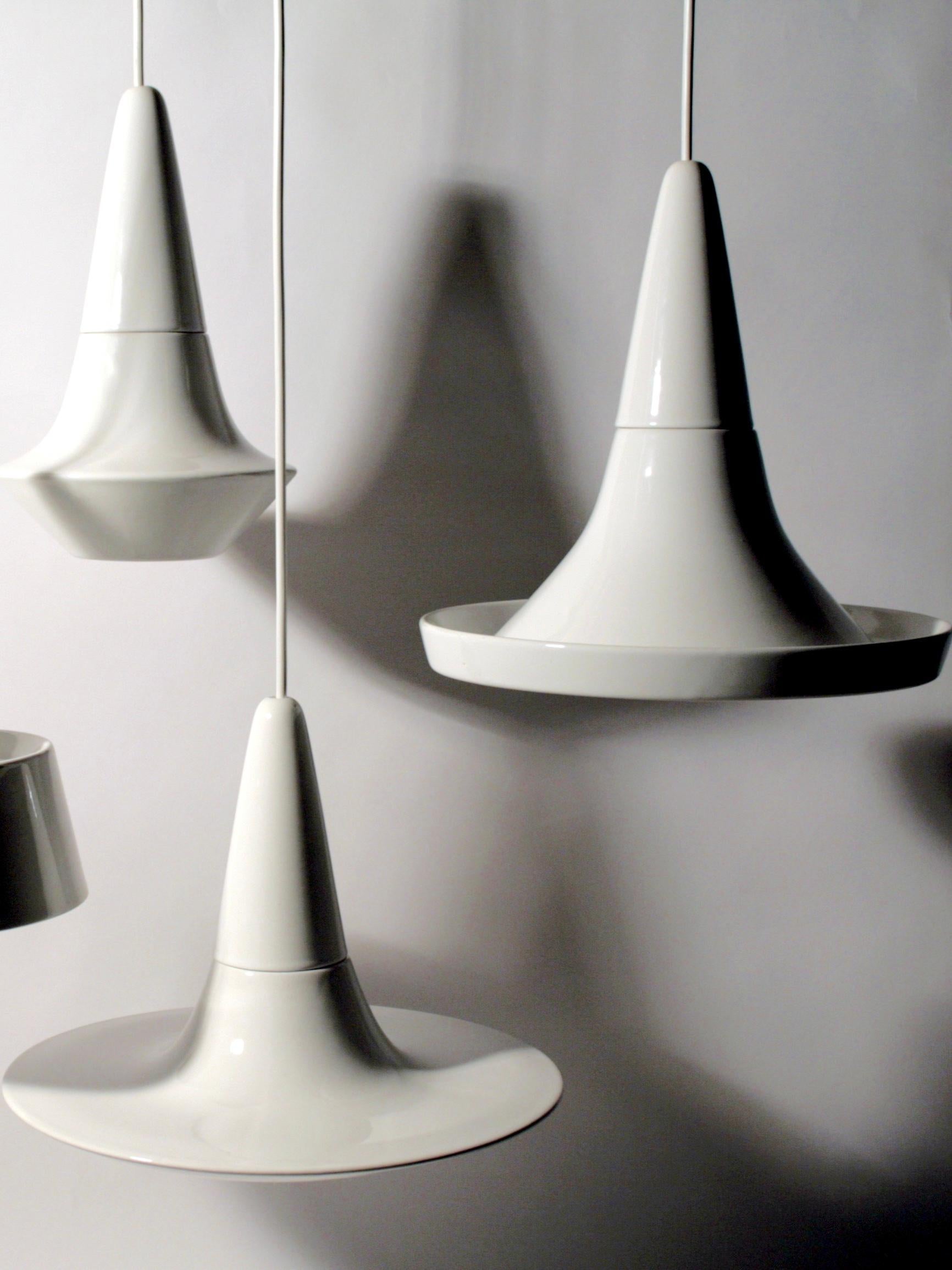 Lampada a sospensione contemporanea in gres salmone opaco, design minimalista, SML4 in vendita 4