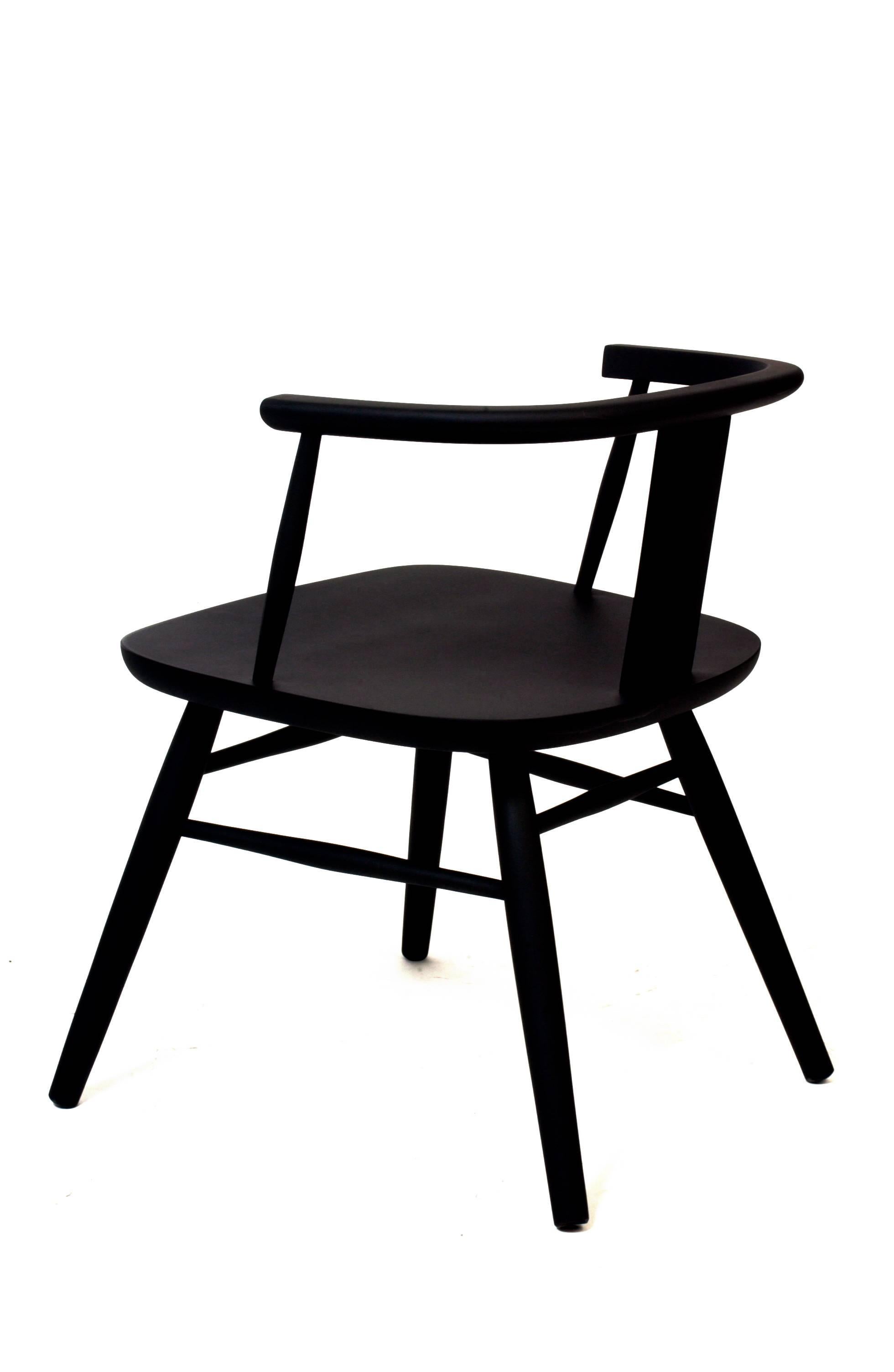 Modern Minimal Maun Windsor Dining Chair Handcrafted in Africa by Mabeo Furniture For Sale