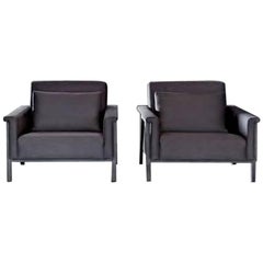 Contemporary Maxx Timber & Leather Upholstered Armchair
