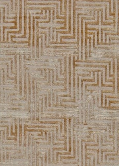 Modern Tibetan Geometric Rug in Art Deco Style by Doris Leslie Blau