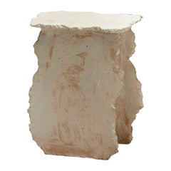 Contemporary Medium Light Beige Glazed Ceramic Table, Medium by Willem Van Hooff