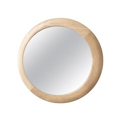 Miroir mural moyen contemporain avec cadre en bois