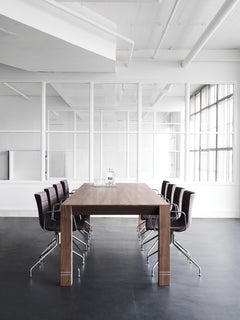 Il Grand Papá, Conference Table in Walnut with Steel Décor