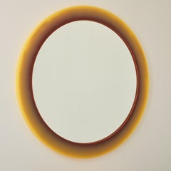 Contemporary MELD Epoxy Resin Wall Mirror Ombre Purple to Yellow by Facture
