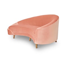 Contemporary Melodia Curved Sofa Handcrafted by James by Jimmy Delaurentis