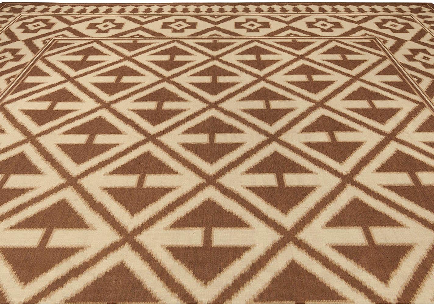 Indien Tapis contemporain en laine Melograno Aubusson Design fait à la main par Doris Leslie Blau en vente
