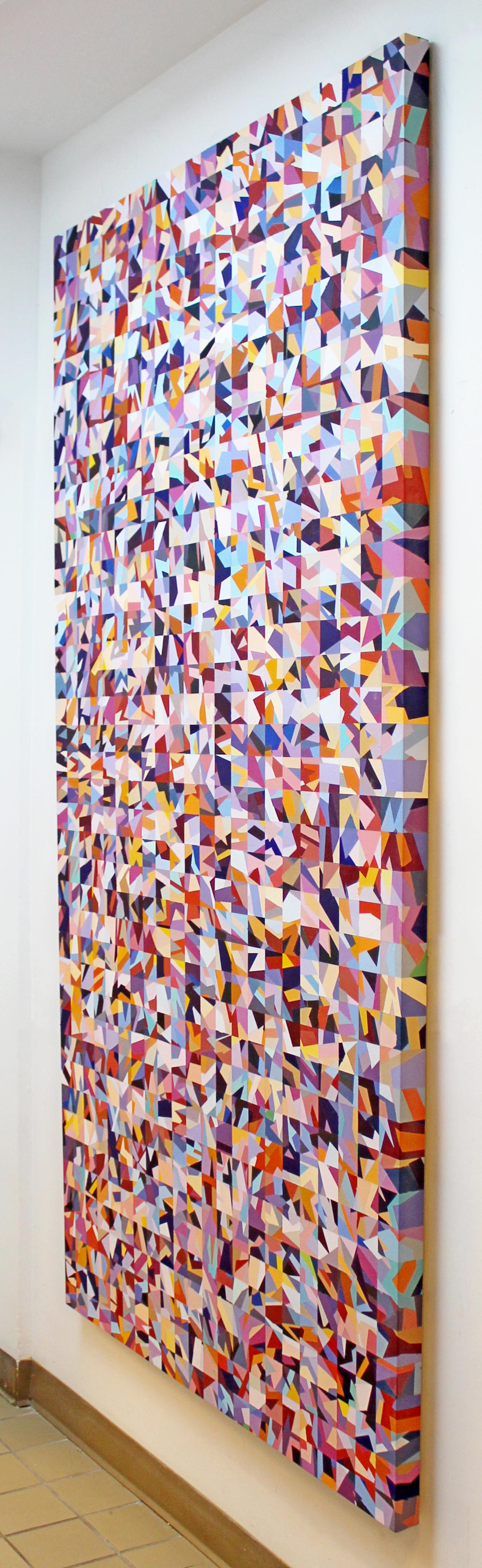 Contemporary Memphis Large Abstract Acrylic on Canvas Painting by Harold Linton In Good Condition In Keego Harbor, MI