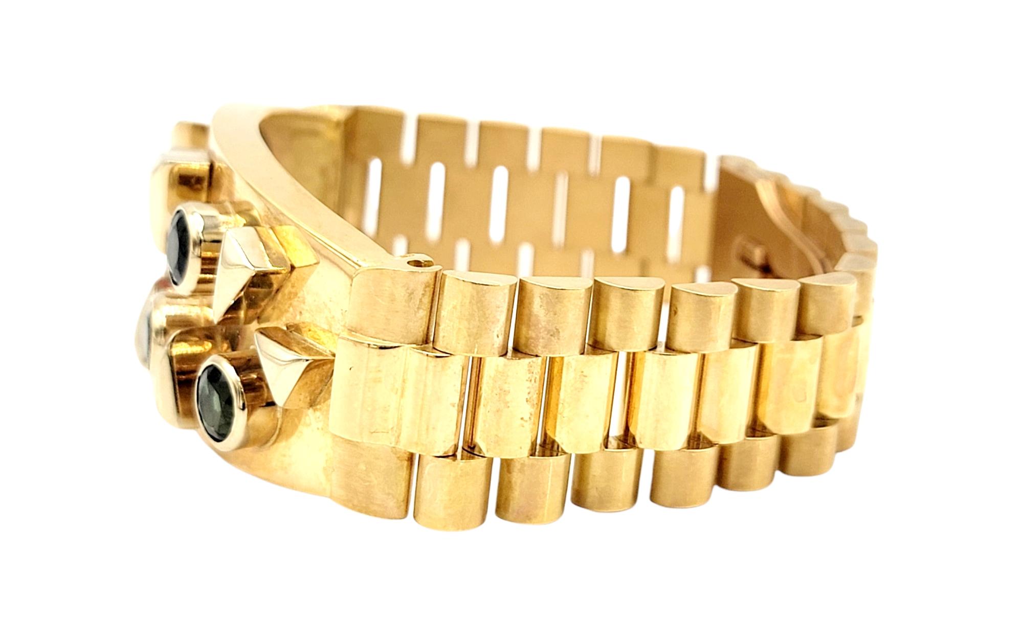 18 karat gold mens bracelet