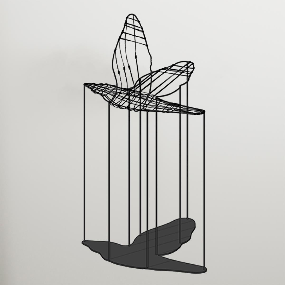 Contemporary Metall Vogel Silhouette Dekor Minimalistische Akzente für Modern space im Angebot 4