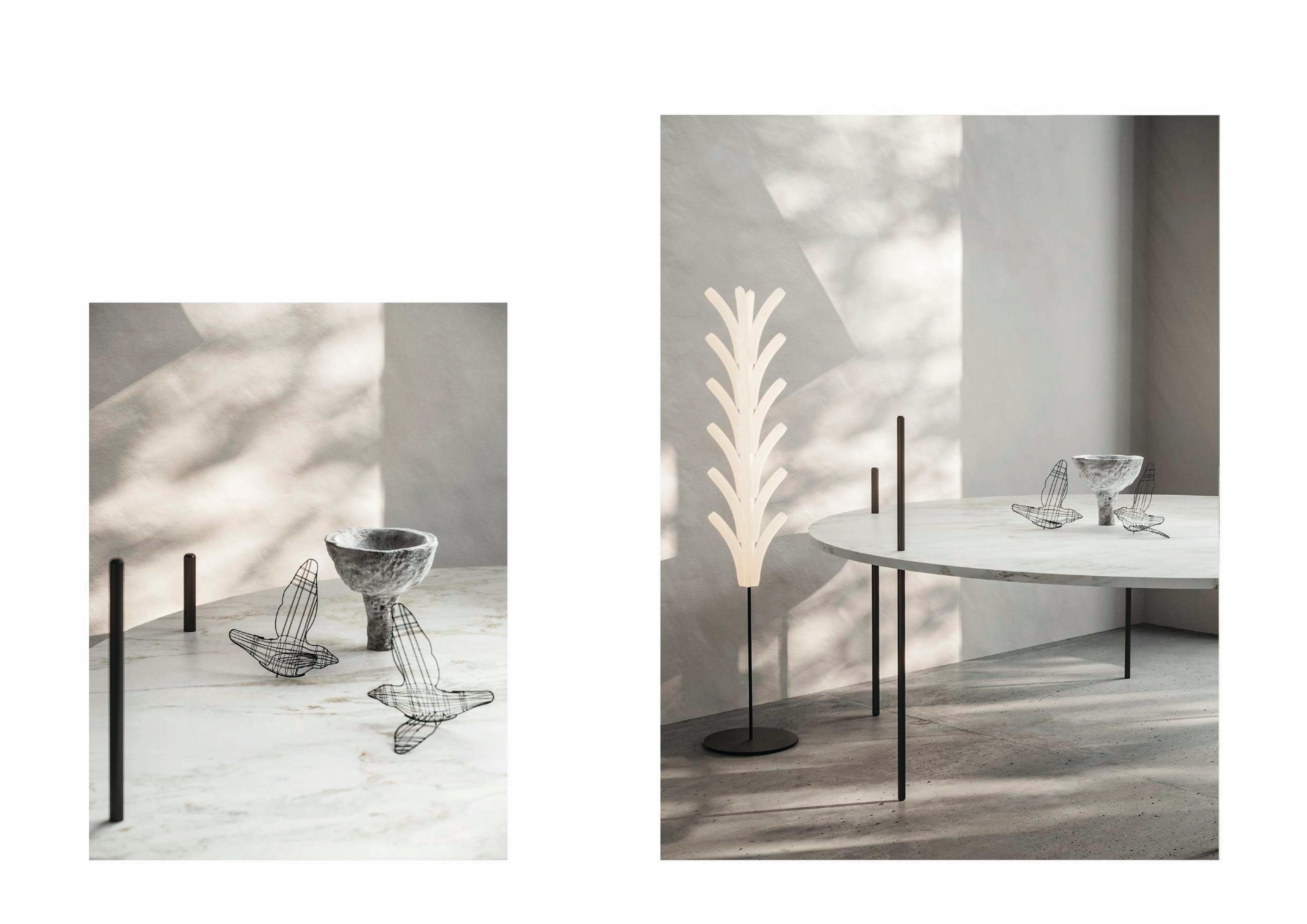 Contemporary Metall Vogel Silhouette Dekor Minimalistische Akzente für Modern space (Stahl) im Angebot