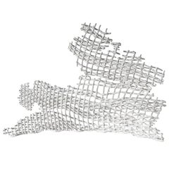 Contemporary Metal Cast Sculpture, Aluminium Curved Cast Form 5 by Mimi Jung