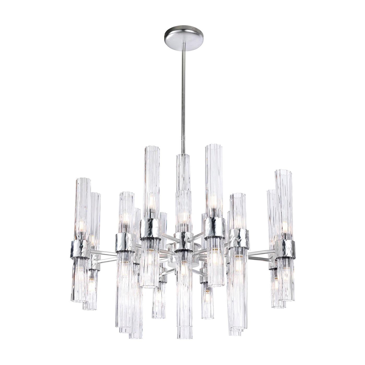 Contemporary Metal Chandelier For Sale