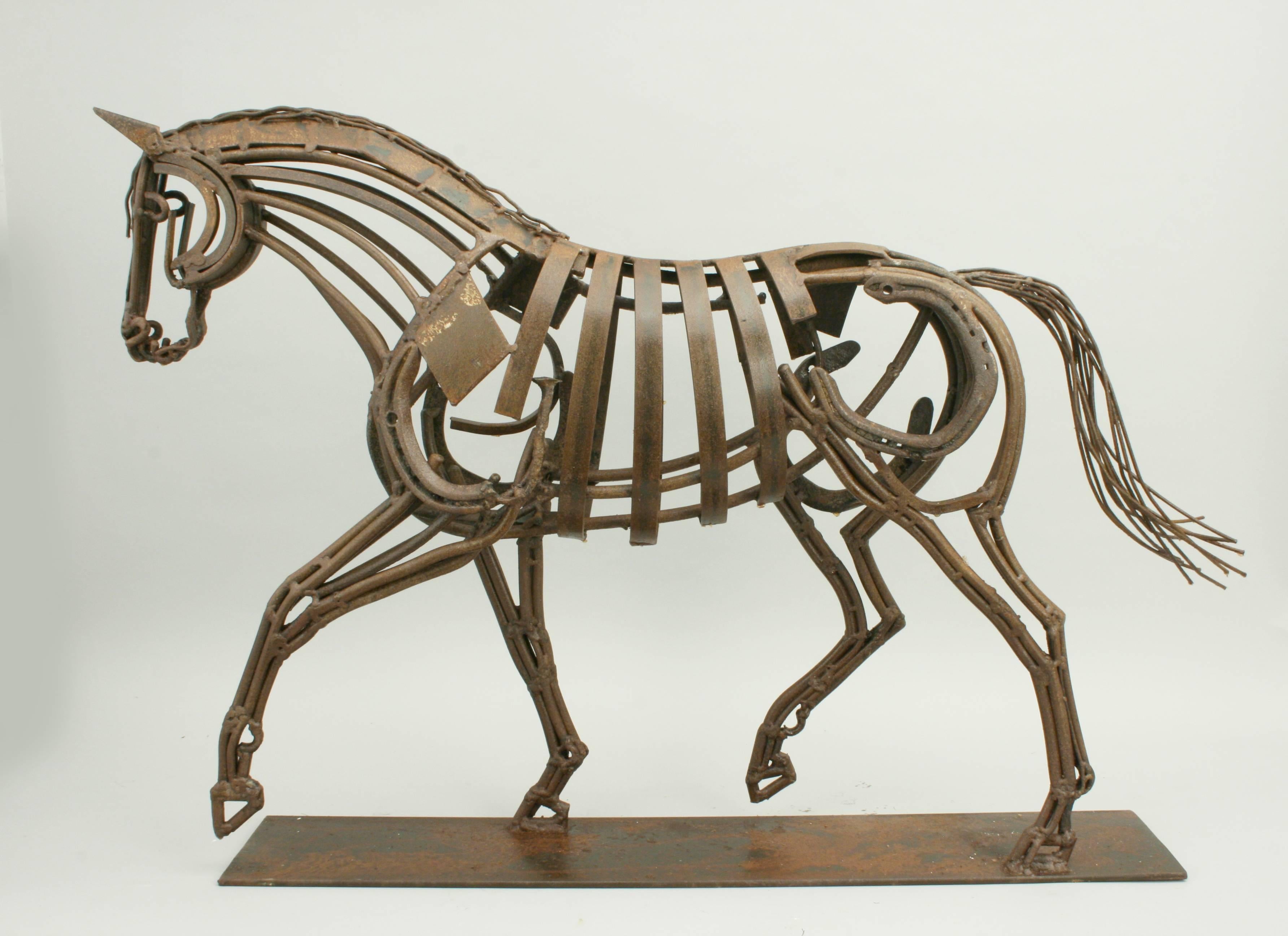 English Contemporary Metal Horse Sculpture