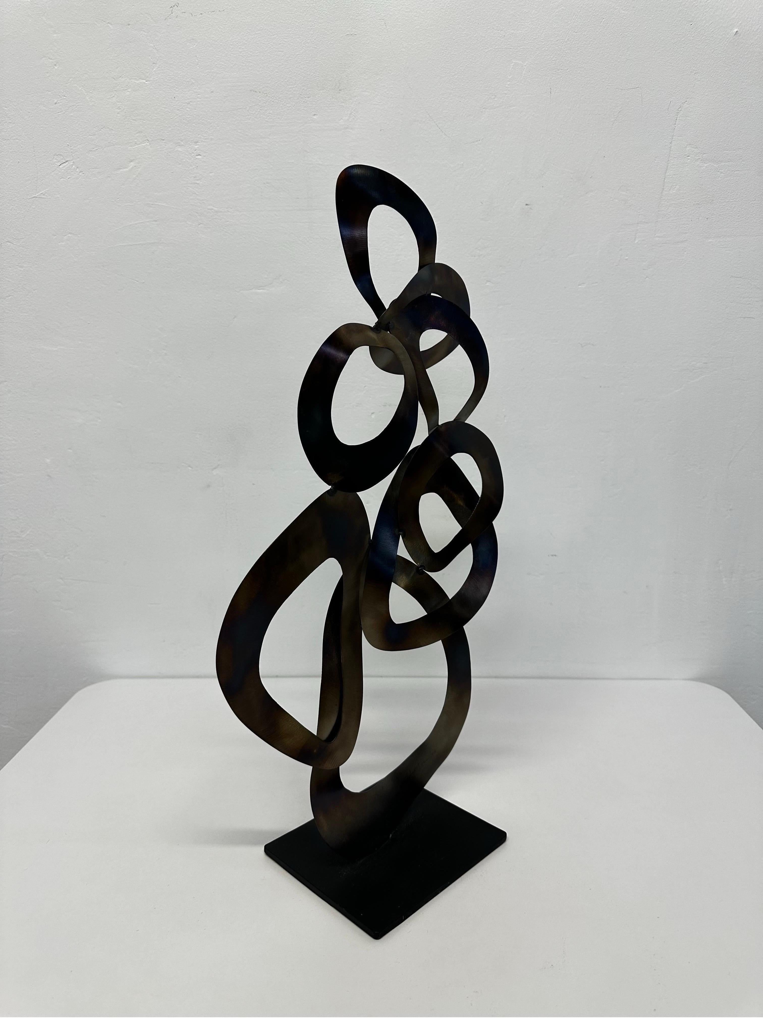 Modern Contemporary Metal Sculpture Artist Signed, 2008 For Sale