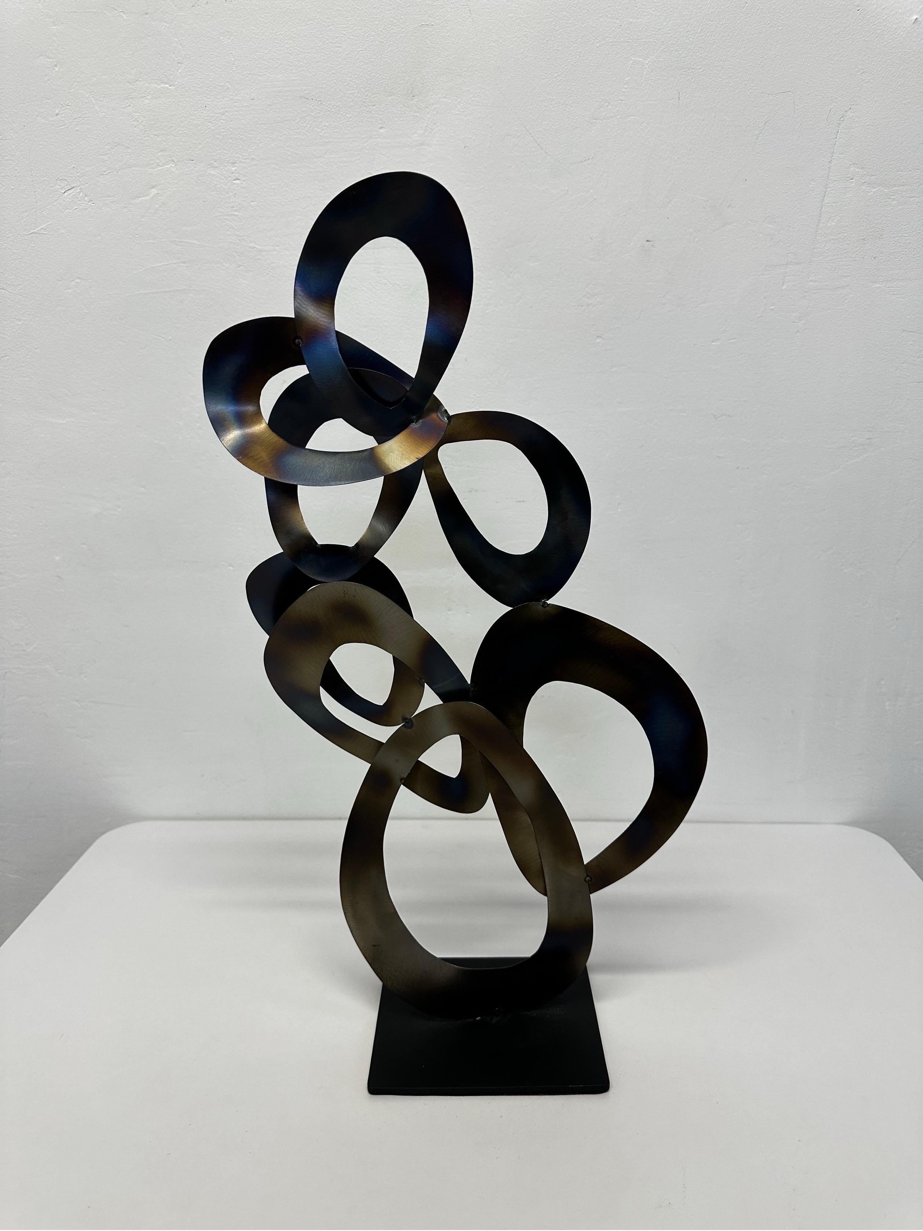 Contemporary Metal Sculpture Artist Signed, 2008 In Good Condition For Sale In Miami, FL