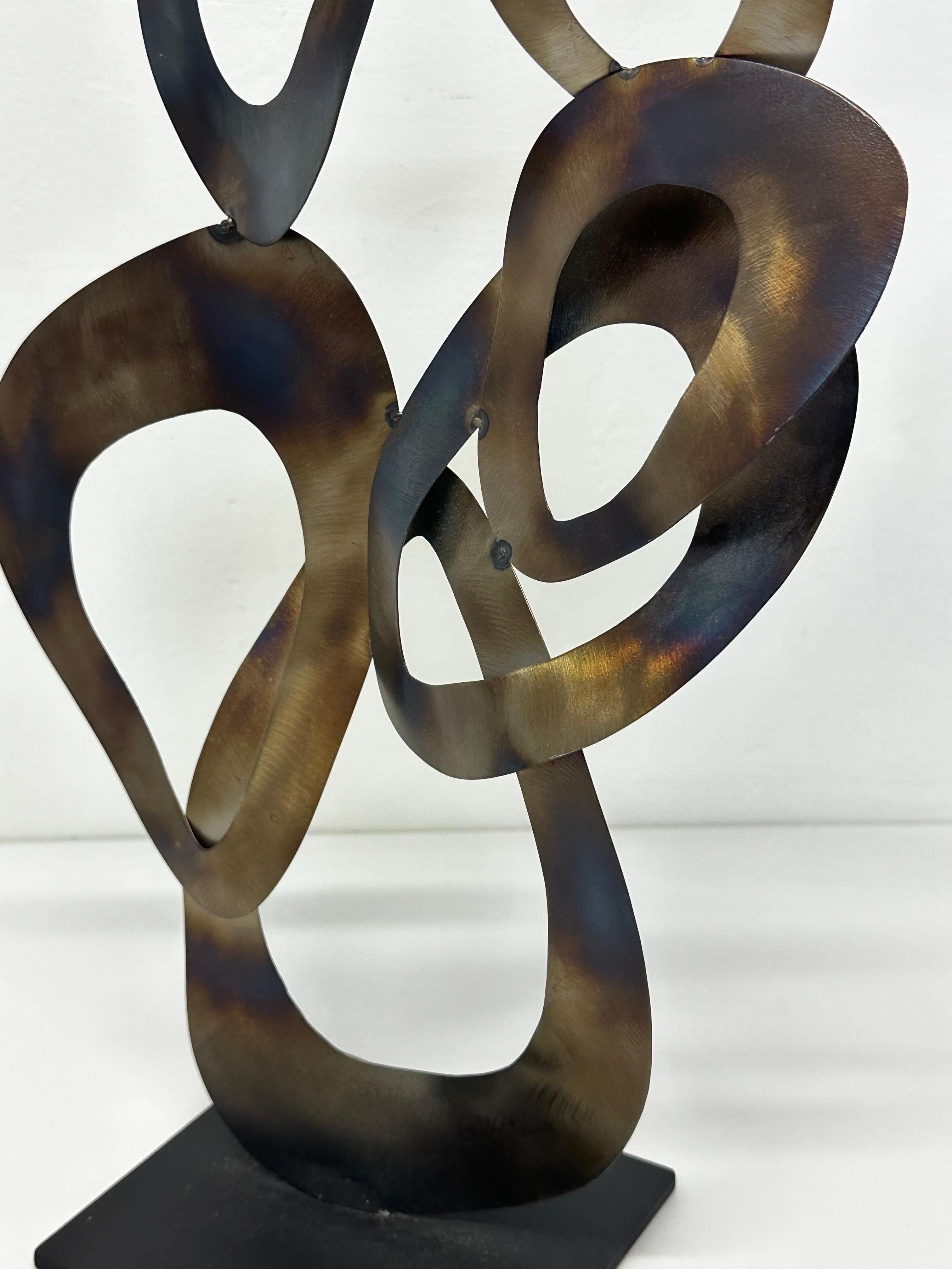 Contemporary Metal Sculpture Artist Signed, 2008 For Sale 4